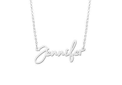 NAME NECKLACE FLOWY GOLD/SILVER