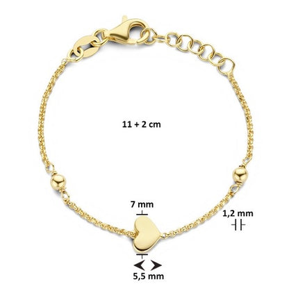 KIDS HEART BRACELET GOLD/SILVER ENGRAVE