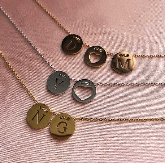 INITIAL COINS NECKLACE